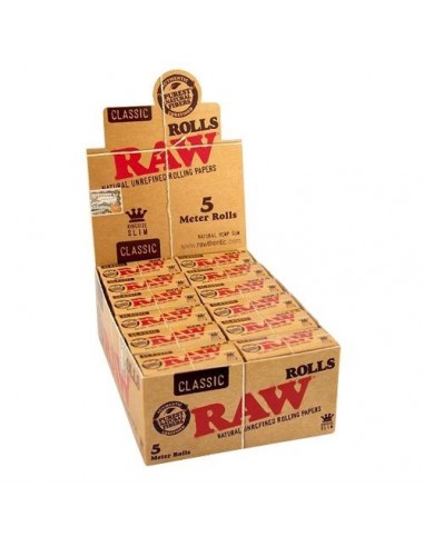 Papel RAW Classic rollo 5m K.S Slim 24uds