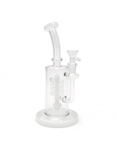 BONG DE CRISTAL 25CM BUBBLER DRUM CON PERCOLADOR ESPIRAL
