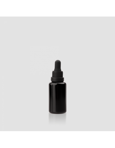 Gotero Cristal Colección Zafiro Negro 15ml 50uds